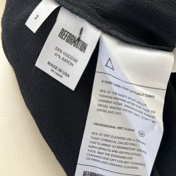 Reformation Open Back Halter Minimalist Black Dress - Picture 12 of 12